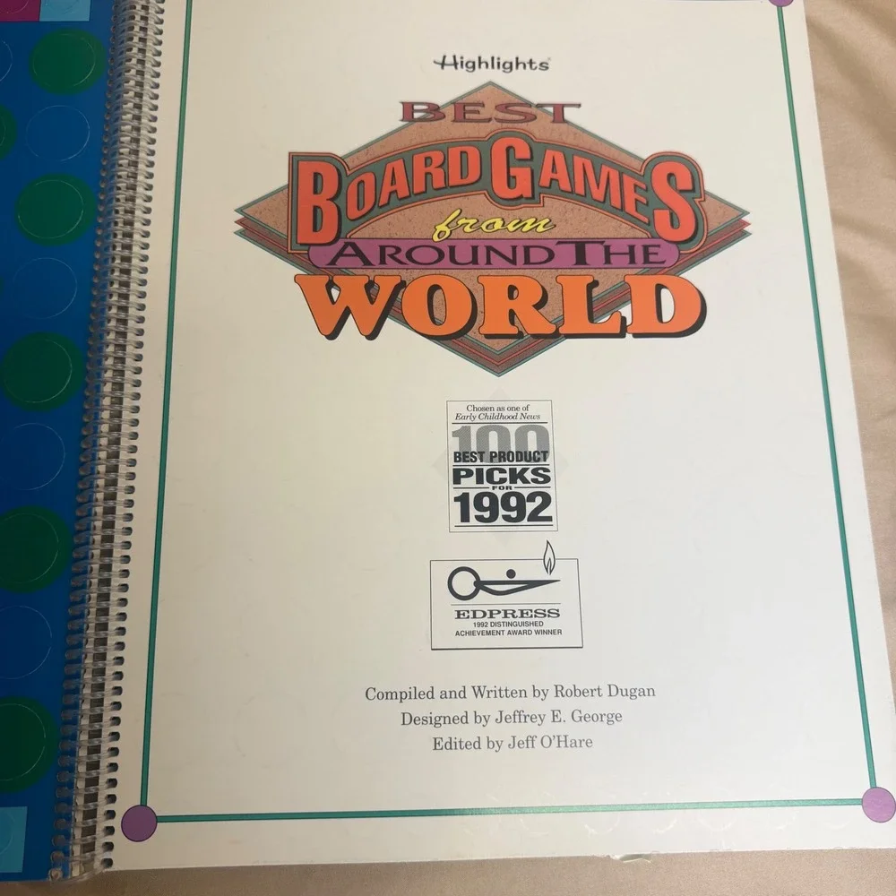 VINTAGE 1992 Highlights Best Board Games Around the World Robert Dugan UNUSED